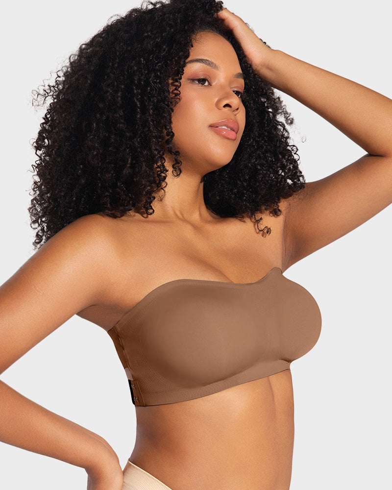 Soutien Bandeau com Fecho Lateral e Efeito Antideslizante