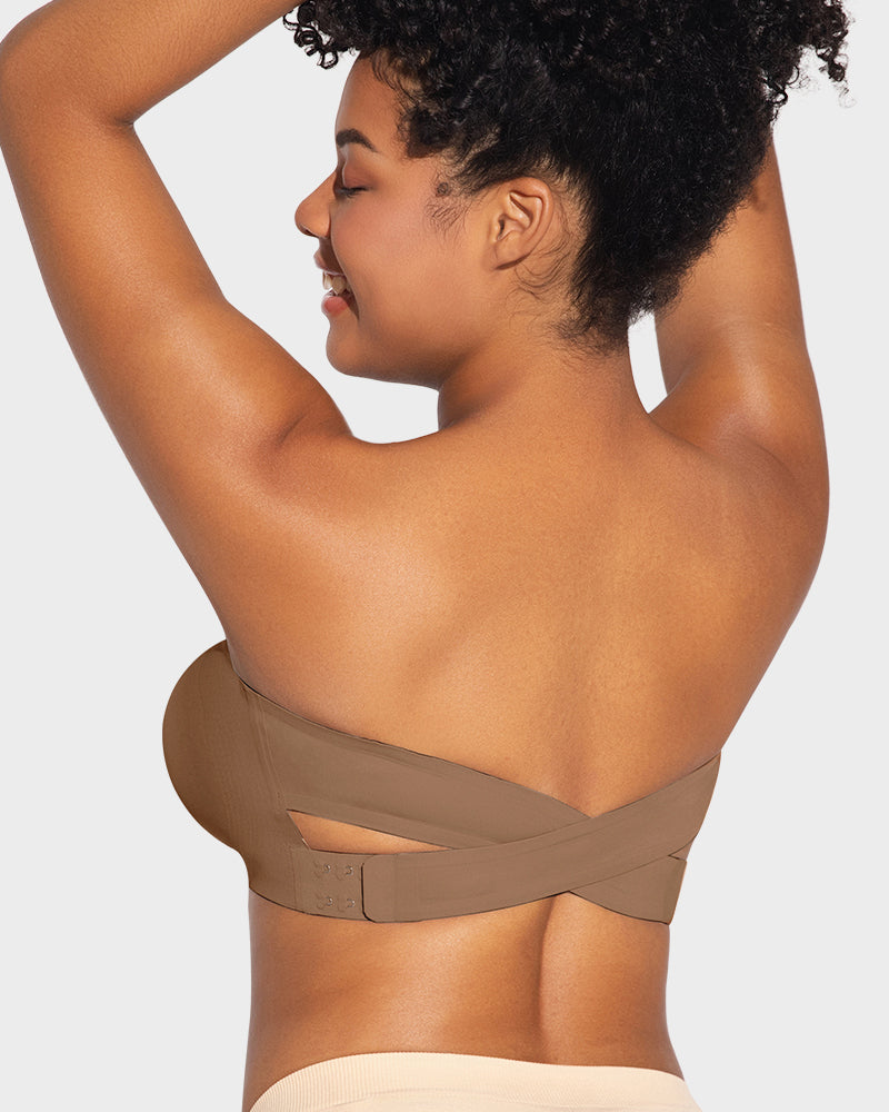 Soutien Bandeau com Fecho Lateral e Efeito Antideslizante