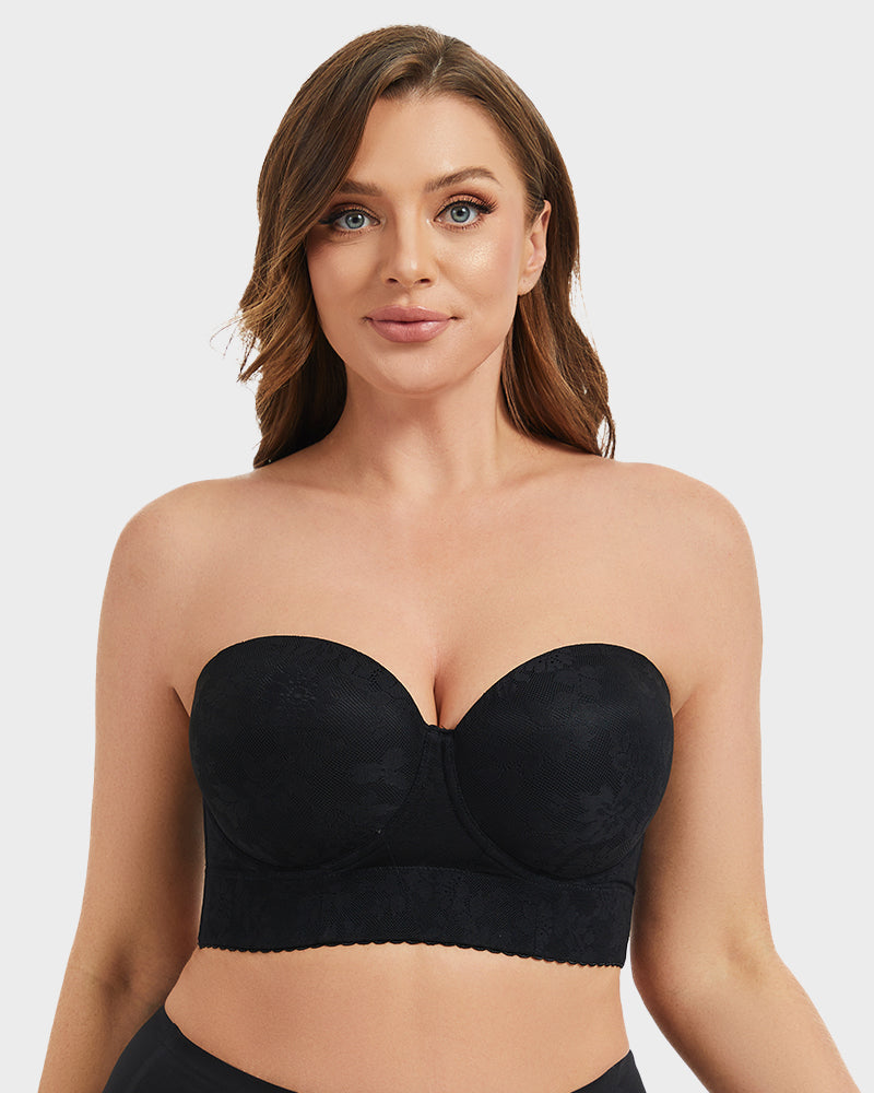 Soutien Longline Sem Alças com Aros e Renda Suave