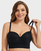 Soutien Longline Sem Alças com Aros e Renda Suave
