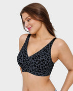 Soutien Decote em V Sem Aros Estilo Leopardo