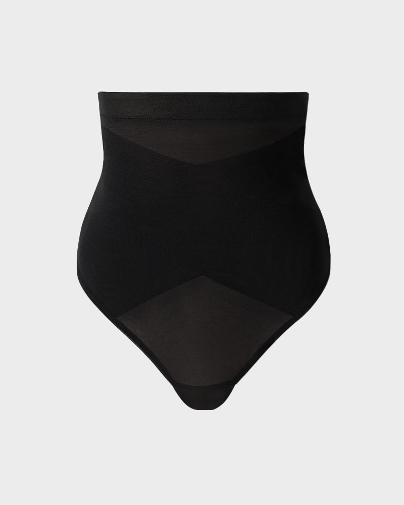 Tanga Modeladora de Malha com Cintura Alta e Cruzada