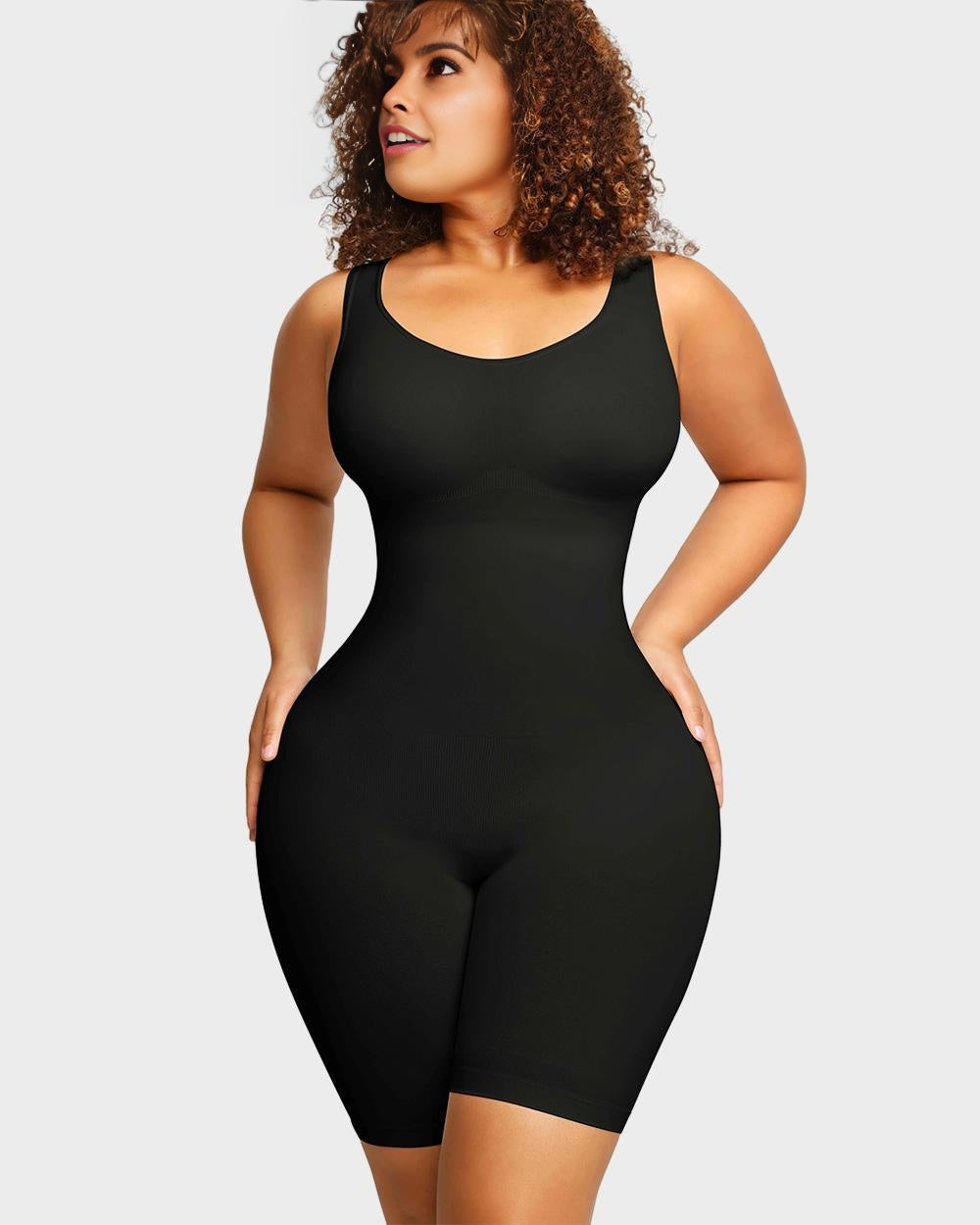 Body Modelador Sem Costuras até Meio da Coxa