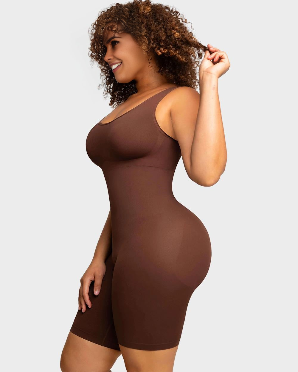 Body Modelador Sem Costuras até Meio da Coxa